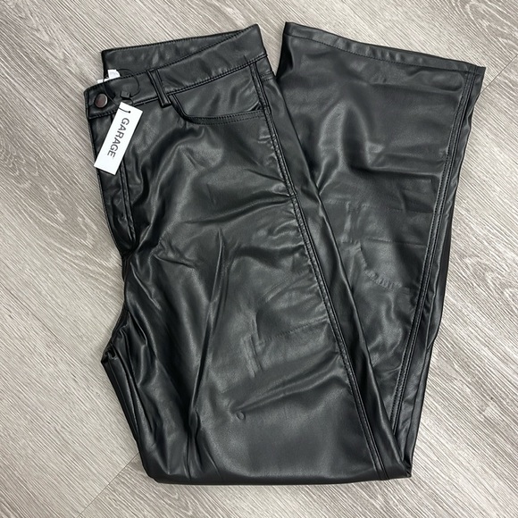 Garage Black Leather Pants Size L ( Large ) - Picture 1 of 1